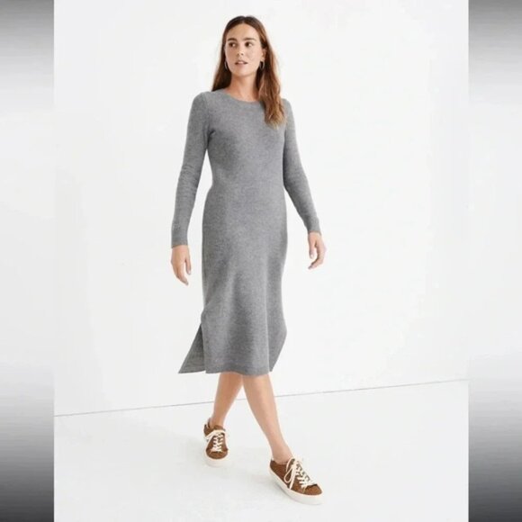 Madewell Merino Wool Midi Sweater Dress size medium - Picture 2 of 14